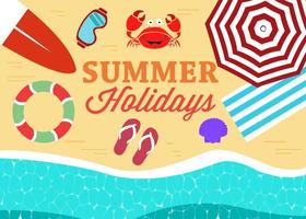 Free Summer Beach Vector Illustration