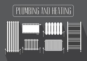 Set of Radiator in Vector