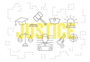 Vector Conjunto de iconos de Justicia