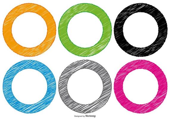 Scribble Style Circle Shapes