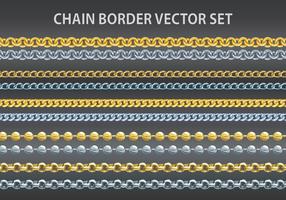 Chain border vector set