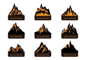 Montañas Lugar de referencia Silueta vector