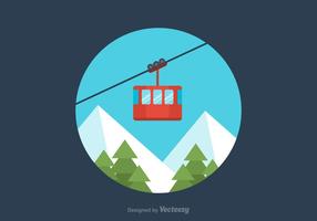 Free Flat Cable Car Vector