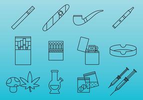 Drugs And Addiction Icons vector