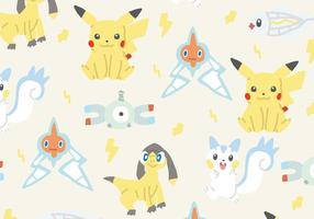 Electric Type Pokemon Pattern vector