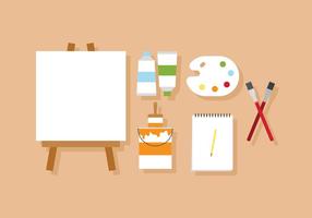 Vector Painting and Artist's Easel