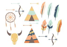 Tipi y pluma icono del vector