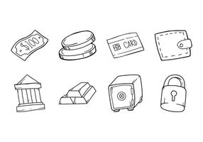 Free Hand Drawing Bussines Icon vector