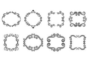 Set Of Scrollwork Cartouche Vector