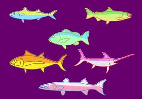 Ilustración vectorial de peces vector