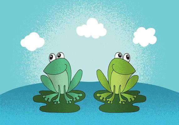 Happy Frogs Vector