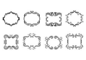 Set Of Cartouche Scrollwork Vectors