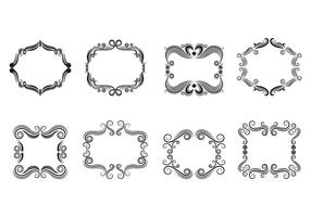 Conjunto De Cartouche Scrollwork Vectores