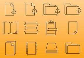 Iconos de documentos de papel vector