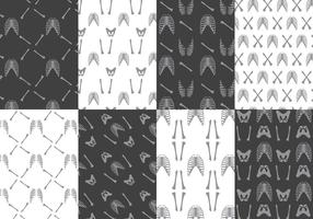 Black and White Ribcage Patterns