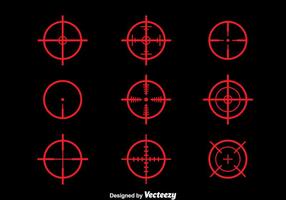 Red Laser tag Vector Set