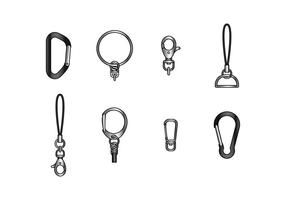 KEY CHAIN HOLDER PARTS VECTOR