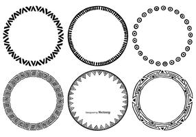 Sketchy Round Frames vector