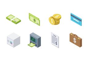 Free Isometric Money Icon vector