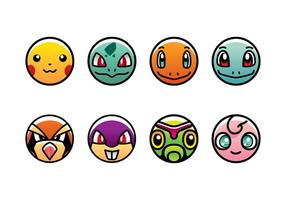 Set Of Pokemon Icons 141925 Vector Art at Vecteezy