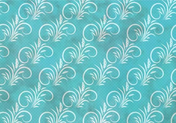 Blue Vector Western Flourish Seamless Pattern