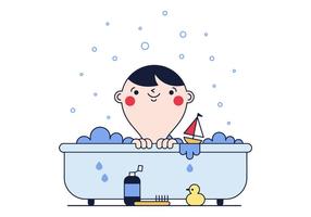 Free Baby Bath Vector