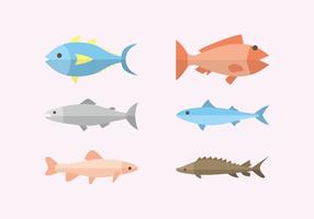 Ilustración vectorial de pescado plano vector