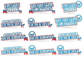 Election 2016 Titles vector