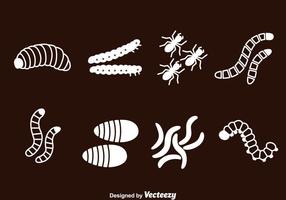 Caterpillar Worm and Ant Vector Set