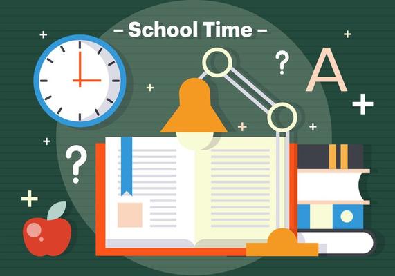 Free School Time Vector Illustration