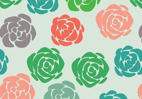 Colorful Succulent Pattern vector