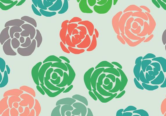 Colorful Succulent Pattern