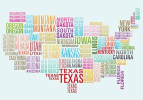 USA Word Map vector