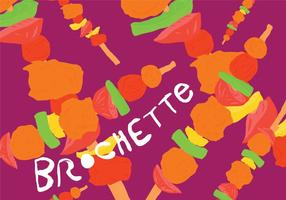 Libre colorido Brochette Alimentación Vector