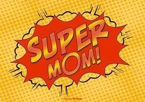 Comic Style Super Mom Illustration vector