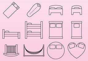 Bed Icons vector