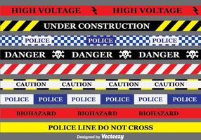 Danger tape Collection Vector