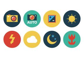 Flat Camera Icons vector