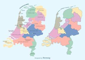 Free Colorful Netherlands Map Vector