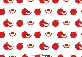 Lychee White Pattern vector