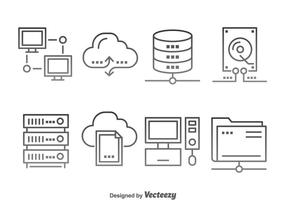 Cloud Computing Icons Vector