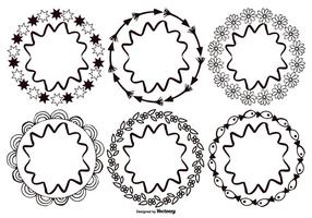 Hand Drawn Style Frames vector