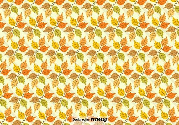 Vector Autumn Background With Maple Leaves