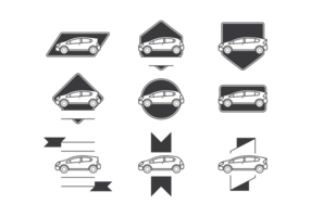 Prius Badge Set vector
