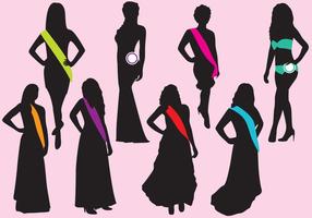Pageant Silhouettes vector