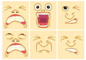 Pain Expression Faces vector