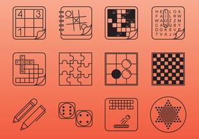 Board And Table Game Icons vector