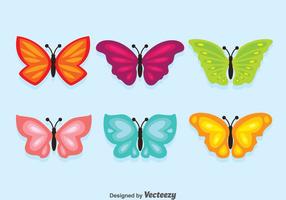 Vector colorido de la colección de la mariposa