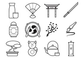 Free Japanese Icon Vector Pack
