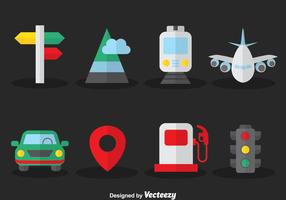 Map Legend Flat Icons Vector